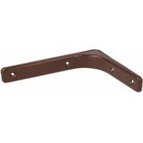AMIG Plankdrager/planksteun van metaal - gelakt bruin - H150 x B125 mm - boekenplank steunen
