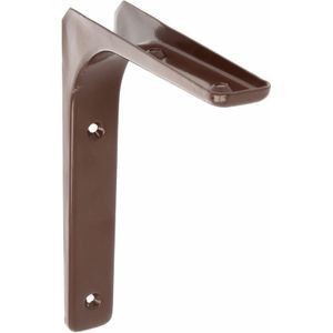 AMIG Plankdrager/planksteun van metaal - gelakt bruin - H150 x B125 mm - boekenplank steunen