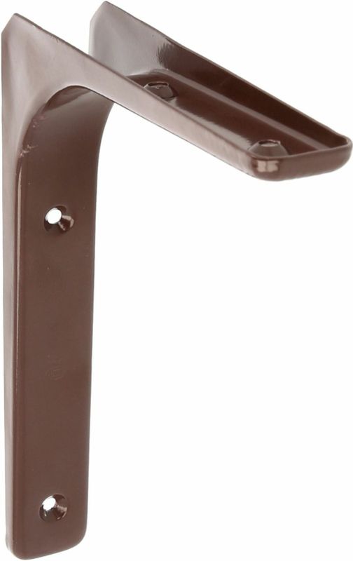 AMIG Plankdrager/planksteun van metaal - gelakt bruin - H150 x B125 mm - boekenplank steunen
