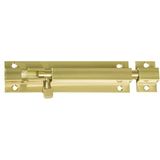 AMIG schuifslot/plaatgrendel - messing - 5 x 2.55 cm - koper/goudkleur - gepolijst - deur - poort