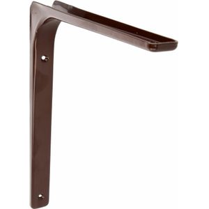 AMIG Plankdrager/planksteun van metaal - gelakt bruin - H250 x B300 mm - boekenplank steunen