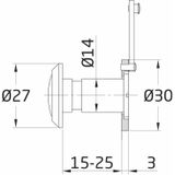 AMIG Deurspion/Kijkgat - 1x - Verchroomd - Deurdikte 15 Tot 25mm - 160 Graden Kijkhoek