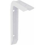 AMIG Plankdrager/planksteun van aluminium - gelakt wit - H200 x B150 mm - heavy support - boekenplank steunen