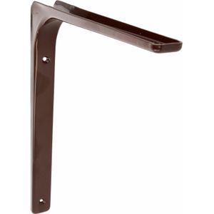 AMIG Plankdrager/planksteun van metaal - gelakt bruin - H250 x B350 mm - boekenplank steunen