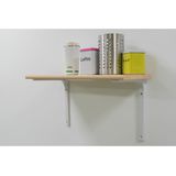 AMIG Plankdrager/planksteun van metaal - gelakt wit - H300 x B400 mm - boekenplank steunen