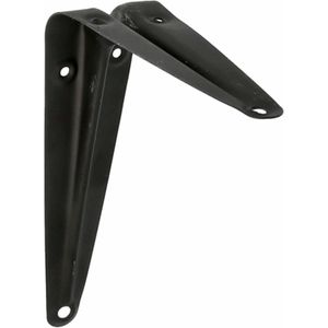 AMIG Plankdrager/planksteun van metaal - gelakt zwart - 100 x 125 mm