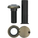 AMIG deurspion/kijkgat - 1x - antiek messing - deurdikte 60 tot 85mm - 160 graden kijkhoek - 16mm boorgat