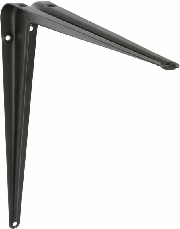 AMIG Plankdrager/planksteun van metaal - gelakt zwart - H350 x B300 mm