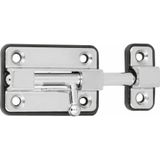 AMIG schuifslot/plaatgrendel - zamak - 3.5cm - verchroomd - incl schroeven - deur - raam