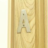 AMIG  Huisnummer/letter A - massief Inox RVS - 10cm - incl. bijpassende schroeven - zilver