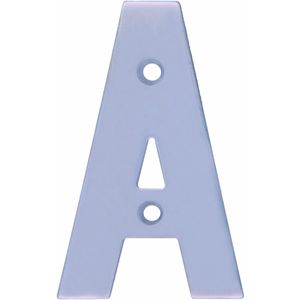 AMIG  Huisnummer/letter A - massief Inox RVS - 10cm - incl. bijpassende schroeven - zilver - Huisnummers