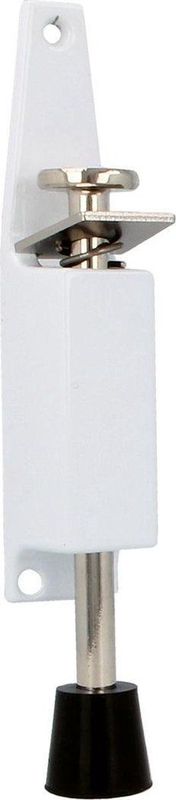 Deurstopper - Wit - Zamak - Antislip Rubberen Voet