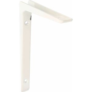 AMIG Plankdrager/planksteun - aluminium - gelakt wit - H200 x B150 mm - boekenplank steunen