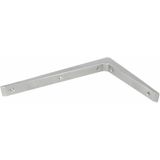 AMIG Plankdrager/planksteun - aluminium - gelakt zilvergrijs - H250 x B200 mm - boekenplank steunen