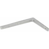 AMIG Plankdrager/planksteun - aluminium - gelakt zilvergrijs - H300 x B200 mm - boekenplank steunen