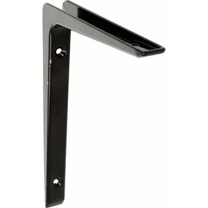 AMIG Plankdrager/planksteun - aluminium - gelakt zwart - H150 x B100 mm - boekenplank steunen