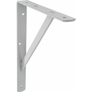 AMIG Plankdrager/planksteun van metaal - gelakt grijs - H300 x B225 mm - boekenplank steunen - tot 260 kg
