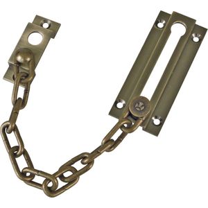 AMIG deurketting - messing - brons - 18 cm - incl schroeven - inbraakbeveiliging