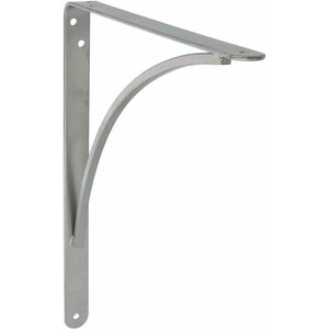 AMIG Plankdrager/planksteun van metaal - gelakt zilvergrijs - H150 x B125 mm - boekenplank steunen - tot 105 kg