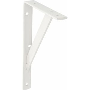 AMIG Plankdrager/planksteun van metaal - gelakt wit - H250 x B200 mm - boekenplank steunen - tot 320 kg