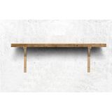 AMIG Plankdrager/planksteun van hout - lichtbruin - H250 x B100 mm - boekenplank steunen