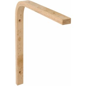 AMIG Plankdrager/planksteun van hout - lichtbruin - H250 x B100 mm - boekenplank steunen