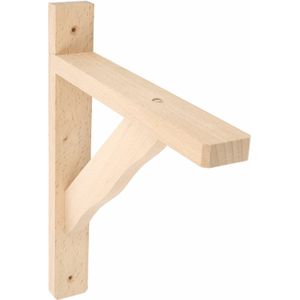AMIG Plankdrager/planksteun van hout - lichtbruin - H230 x B170 mm - boekenplank steunen - tot 90 kg