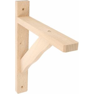 AMIG Plankdrager/planksteun van hout - lichtbruin - H280 x B230 mm - Tot 95 kg