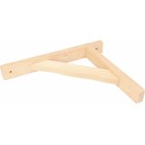 AMIG Plankdrager/planksteun van hout - lichtbruin - H320 x B280 mm - boekenplank steunen - tot 105 kg