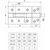 AMIG schuifslot/plaatgrendel - staal - 7cm - messing - incl schroeven - deur - raam - geschikt voor hangslot (niet inbegrepen)