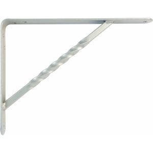 AMIG Plankdrager/steun/beugel Spiraal - metaal - zilver - H150 x B125 mm - Tot 300 kg