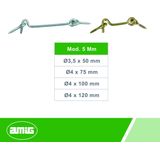 AMIG - Windhaak - Goudkleur - Staal - Schroefhaak met Schroefoog