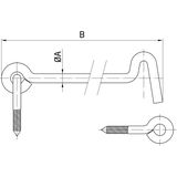 AMIG - Windhaak - Goudkleur - Staal - Schroefhaak met Schroefoog
