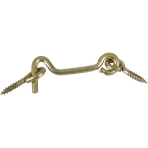 AMIG windhaak / windhaken - staal - goudkleur - L12 cm - D4 mm - met schroefoog - Windhaken en kajuithaken