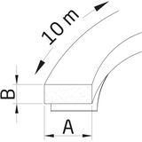 AMIG Tochtstrip - tochtwering - wit - zelfklevend - universeel - 10 m x 9 mm x 6 mm