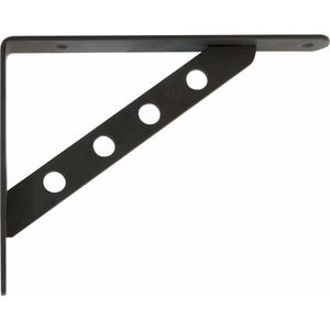 AMIG Plankdrager/steun Heavy Support - metaal - zwart - H300 x B240 mm - Tot 260 kg - boekenplank steunen