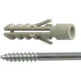 AMIG Schroefduimen met muurplug - 4x - verzinkt staal - 60 mm - zilver - DHZ ijzerwaren - bevestigingsmaterialen - A merk kwaliteit