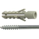 AMIG Schroefduimen met muurplug - 3x - verzinkt staal - 60 mm - zilver - DHZ ijzerwaren - bevestigingsmaterialen - A merk kwaliteit
