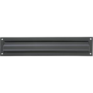 AMIG Brievenbusklep - zwart - metaal - 34,2 x 7,3 cm - energiebesparende brievenbus