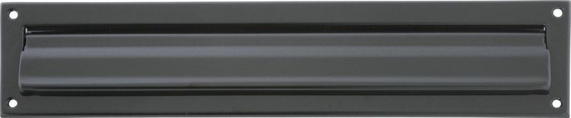 AMIG Brievenbusklep - zwart - metaal - 34,2 x 7,3 cm - energiebesparende brievenbus