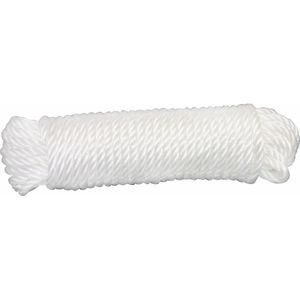 AMIG Touw - 20 meter - D4mm - nylon - wit - waslijn - tuin