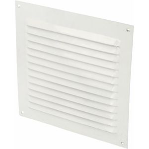 Amig Vierkant aluminium rooster met muggennet, ventilatierooster voor luchtuitlaat, ideaal voor plafonds in keuken en badkamer, afmetingen 150 x 150 mm, wit