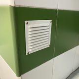 Amig Vierkant rooster van aluminium met muggennet, ventilatierooster voor luchtuitlaat, ideaal voor plafonds in keuken en badkamer, afmetingen 170 x 170 mm, wit