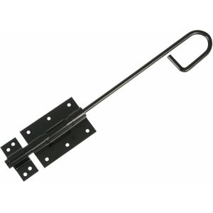 AMIG Verticaal schuifslot/plaatgrendel - staal - 30 x 6cm - zwart - schutting - poort