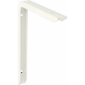 AMIG Plankdrager/planksteun - aluminium - gelakt wit - H150 x B100 mm - max gewicht 90 kg - boekenplank steunen