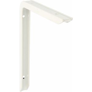 AMIG Plankdrager/planksteun - aluminium - gelakt wit - H200 x B150 mm - max gewicht 60 kg - boekenplank steunen