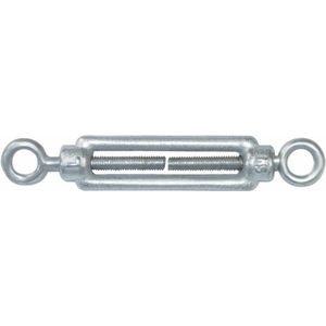 AMIG Spanschroeven/draadspanner met oog/oog - 1x - 7cm - verzinkt staal - 100kg - M5 schroefdraad