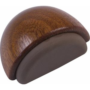 AMIG Deurstop/deurmagneet - D48mm - zelfklevend - mahonie - hout