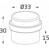AMIG Deurstopper/Deurbuffer - D33mm - Zelfklevend - Transparant