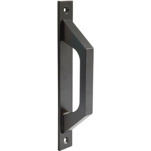 Amig - Deurgreep voor schuifdeur, rechthoekig, geschikt voor doorgangen, klap- of schuifdeuren, handvat met ergonomische handgreep, aluminium, zwart, 198 x 25 x 40 mm